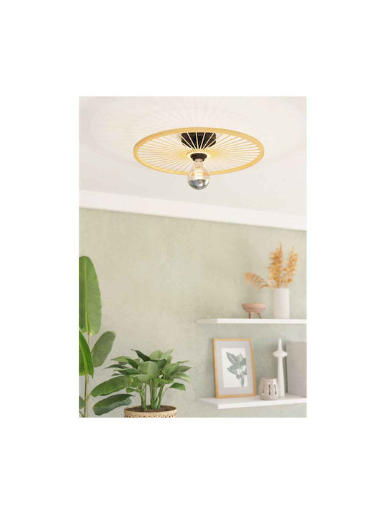 Eglo Leominster Ceiling Mount Light 45cm Brown with Socket E27