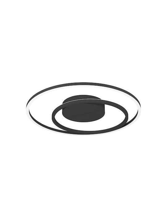 Eglo Calagrano Smart Ceiling Mount Light 45cm Black with Integrated LED and Remote Control