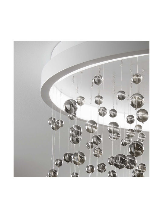 Ideal Lux Πλαφονιέρα Οροφής 75εκ. Λευκή με Ενσωματωμένο LED