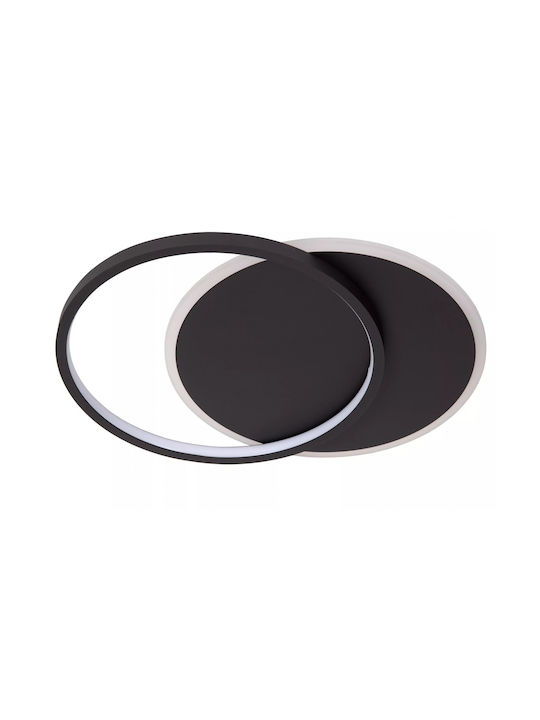Lucide Lightning Light fixture Ceiling Mount Light Black with Integrated LED