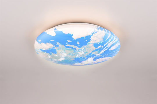 Trio Lighting Πλαφονιέρα Οροφής Μπάνιου 37εκ. Πολύχρωμη με Ενσωματωμένο LED