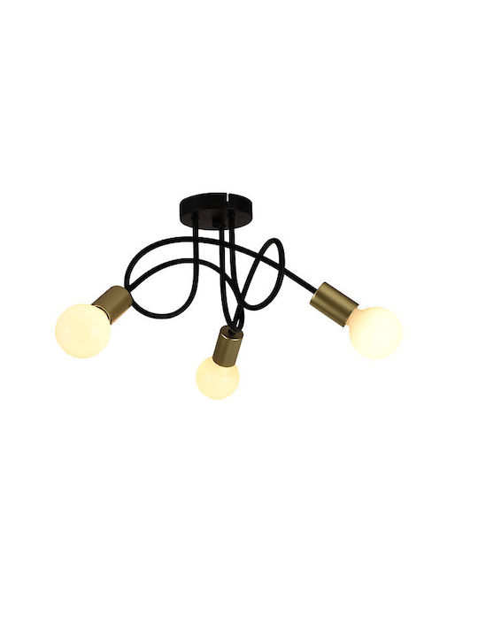 Elmark Mya Ceiling Mount Light 50cm Black with Socket E27