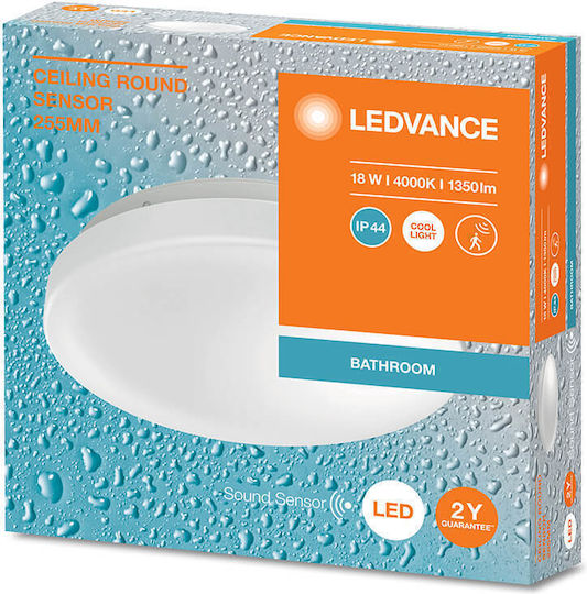 Ledvance Deckenleuchte Badezimmer Weiß mit Integrierter LED