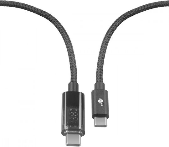 Tb Energy Cablu LED USB 2.0 USB-C Masculin - USB-C 100W PD Negru 1m