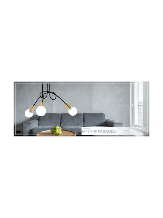 Toolight Deckenleuchte Schwarz mit Fassung E27