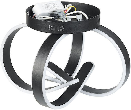 Beliani Deckenleuchte Schwarz mit Integrierter LED
