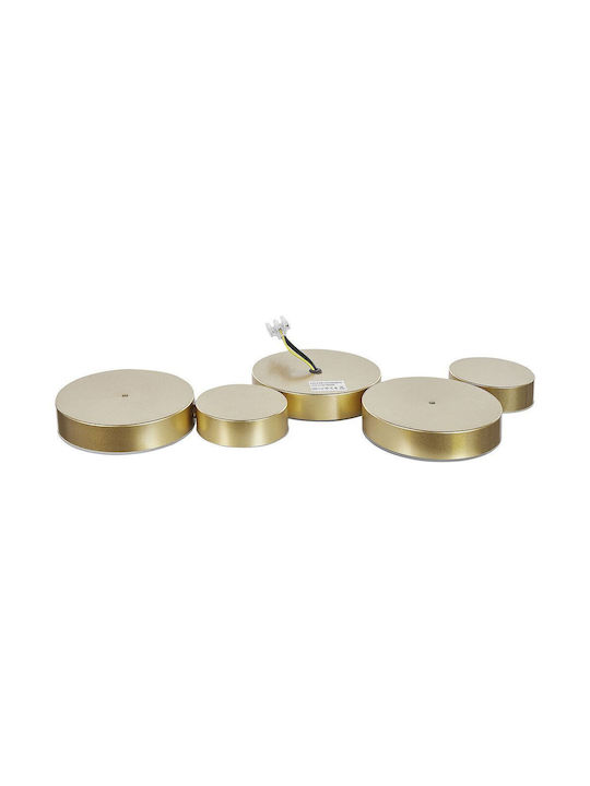 Beliani Deckenleuchte Gold mit Integrierter LED
