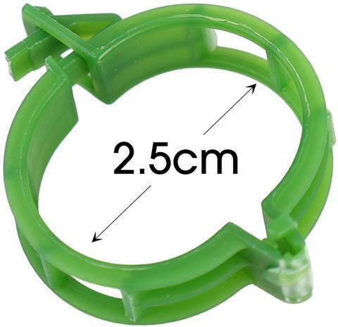Clips Holding Tying Plant Shoots Tomatoes Cucumbers Vines Universal Compatibility Diameter 2.5 Cm Reusable Set 100 Pieces Green Original Deals