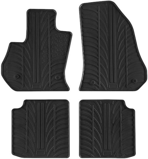 Gledring Set of Front and Rear Mats 4pcs for Fiat 500L 2012 Black