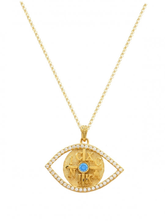 Art d or Doppeltes Halskette mit Talisman aus 9K Gold Art d or Doppeltes Halskette mit Talisman aus 9K Gold
