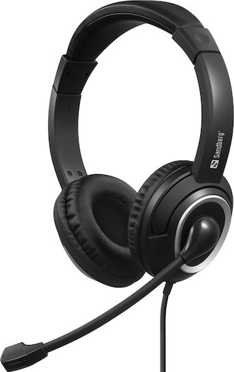 Sandberg Chat On Ear Multimedia Ακουστικά με μικρόφωνο και σύνδεση USB-C