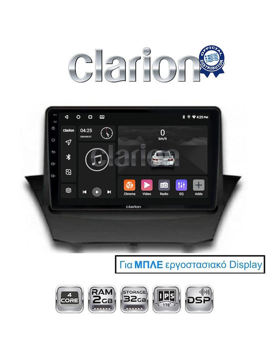 Clarion Car Audio System for Ford Fiesta 2009>2017 (Bluetooth/USB/WiFi/GPS) with Touch Screen 9"