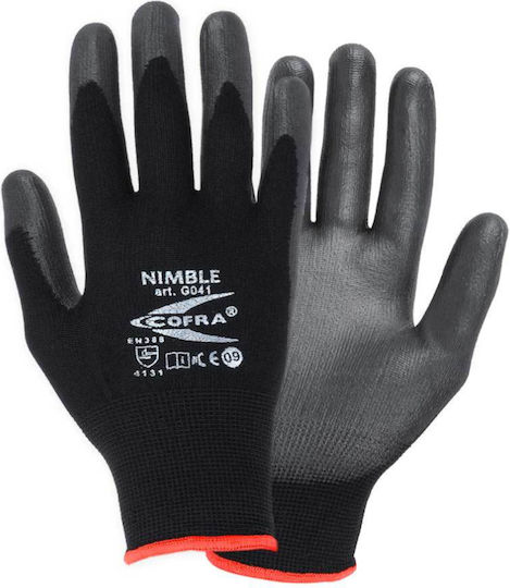 Cofra Gloves for Work Black Nitrile 1pcs