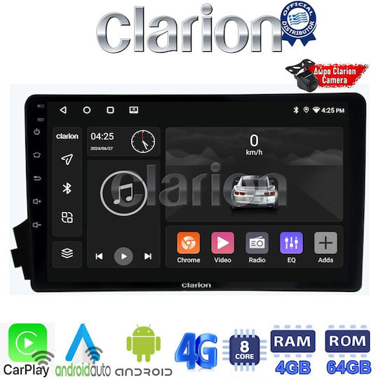 Clarion Car Audio System for Ssangyong Actyon / Kyron 2006>2015 (Bluetooth/USB/WiFi/GPS/Apple-Carplay/Android-Auto) with Touch Screen 9"
