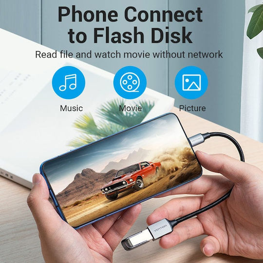 Vention Ccwhb USB-C Male To USB-A Female Converter Gray 1 Piece
