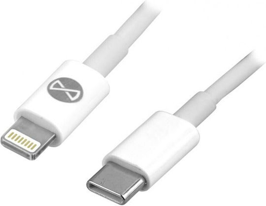 Forever Редовна USB-C към Lightning кабел 60W Бял 1м (8055)