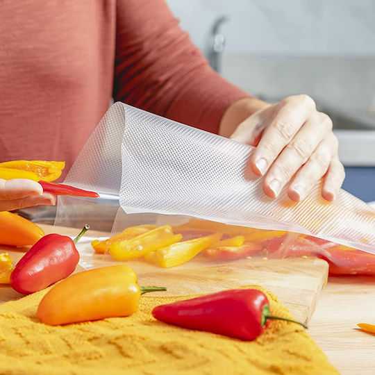 Set 6 pungi de vidat Zafit 28 x 300 cm pentru sigilare alimentară, reutilizabile, durabile, sous vide, sigure pentru mașina de spălat vase