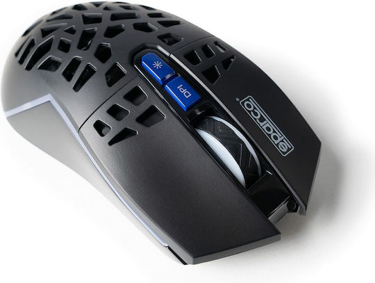 Sparco SPWMOUSE Безжична RGB Геймърска Мишка 4800 DPI Черен