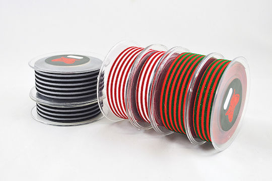 Kappa Decor Samt Band Gestreift Rot 9meters
