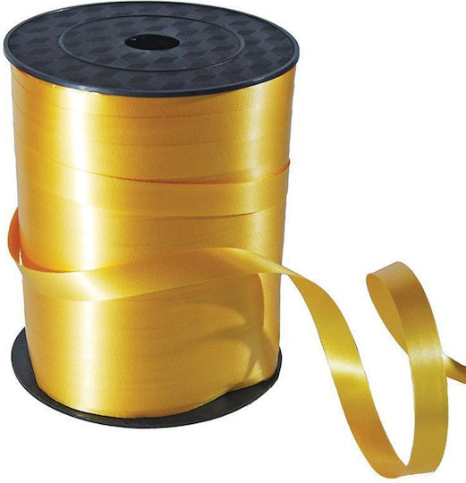 Wooden Ribbon In Gold Colour Ξυλοκορδέλα σε Ρολό 1cmx228m Χρυσή 10mm 2.28m 1pcs