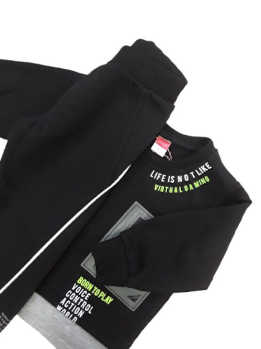 Joyce Kids Sweatpants Set Black Future