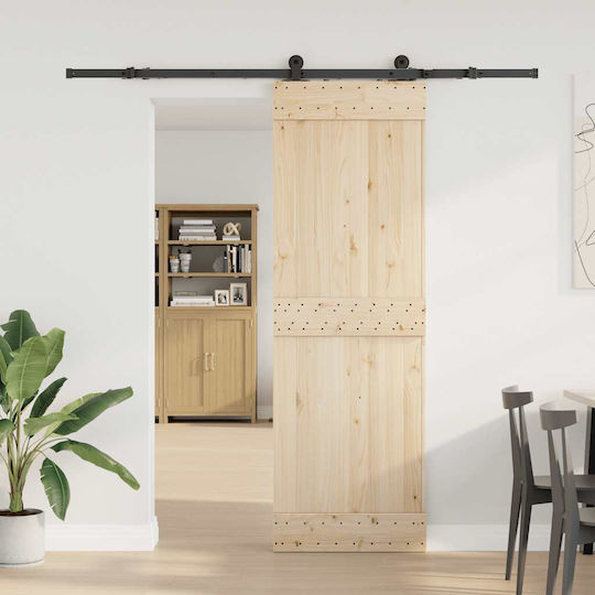 vidaXL Μηχανισμός Συρόμενης Μεσόπορτας 213.5cm Μαύρος