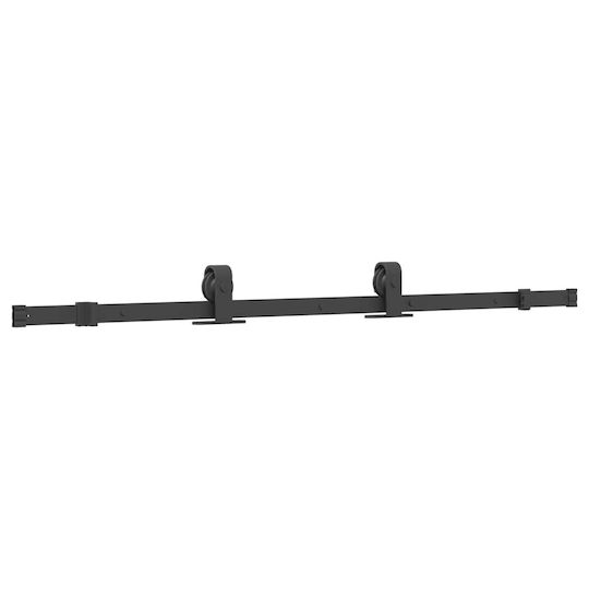 vidaXL Sliding Door Mechanism for Middle Door 152.5cm Black