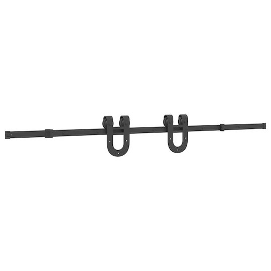 vidaXL Sliding Door Mechanism For Door 200cm Black