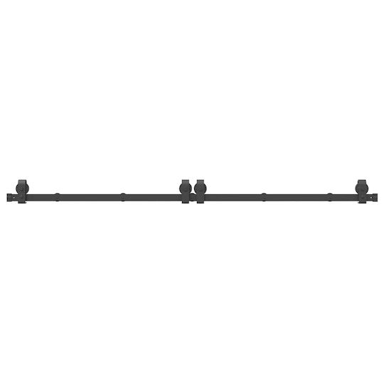 vidaXL Sliding Door Mechanism for Middle Door 200cm Black