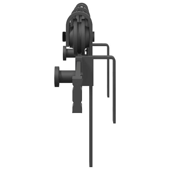 vidaXL Sliding Door Mechanism for Middle Door 200cm Black