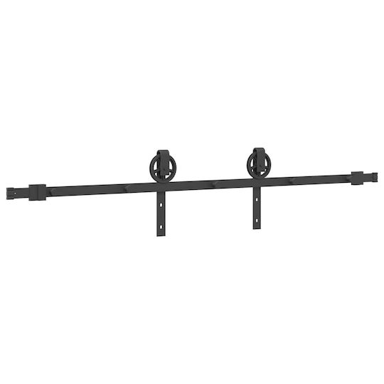 vidaXL Sliding Door Mechanism For Door Knobs 183cm Black