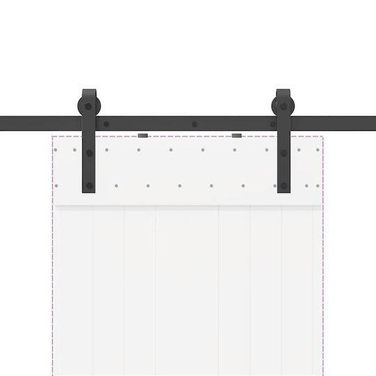 vidaXL Μηχανισμός Συρόμενης Μεσόπορτας 152.5cm Μαύρος