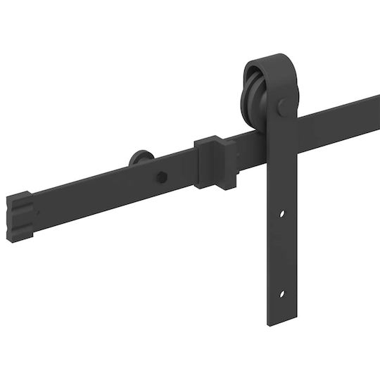 vidaXL Sliding Door Mechanism for Middle Door 200cm Black