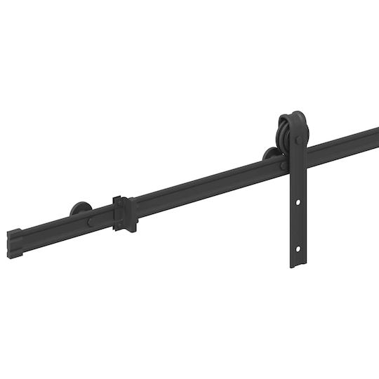 vidaXL Sliding Door Mechanism For Door Knobs 183cm Black