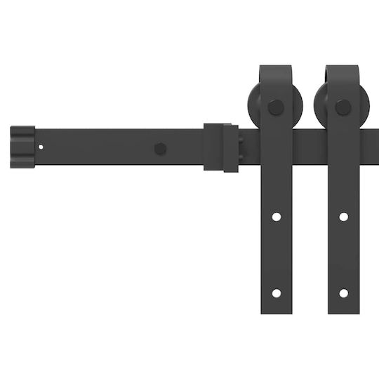 vidaXL Sliding Door Mechanism for Middle Door 213.5cm Black