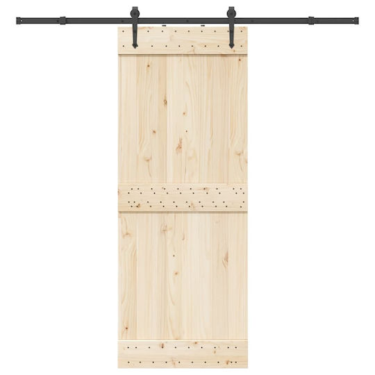 vidaXL Sliding Door Mechanism for Middle Door 213.5cm Black