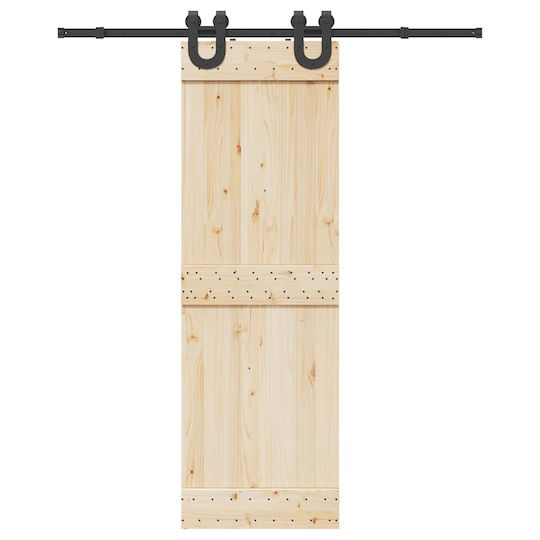 vidaXL Μηχανισμός Συρόμενης Μεσόπορτας 183cm Μαύρος
