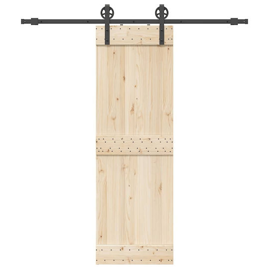 vidaXL Sliding Door Mechanism For Door 200cm Black