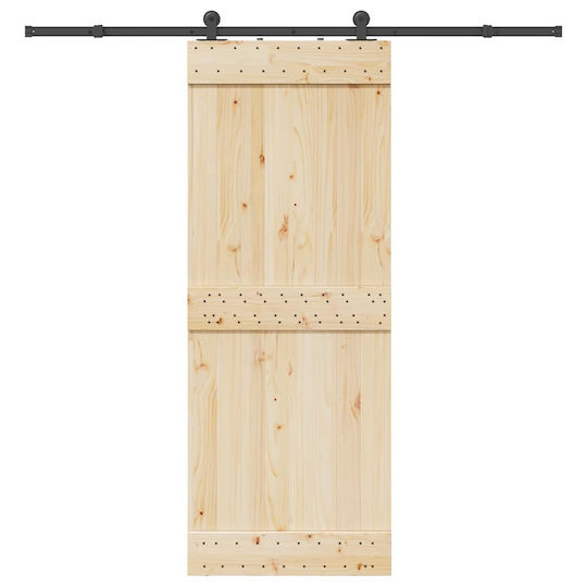 vidaXL Μηχανισμός Συρόμενης Μεσόπορτας 213.5cm Μαύρος