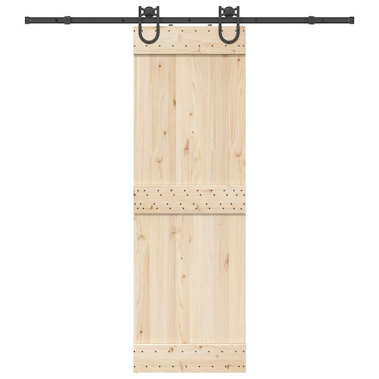vidaXL Sliding Door Mechanism for Middle Door 200cm Black