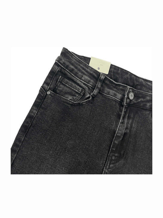 Talie înaltă Blugi de damă Evazați Black/Grey