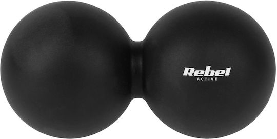Duoball Double Massage Ball 6.2cm Black Color Silicone Material Rebel Active