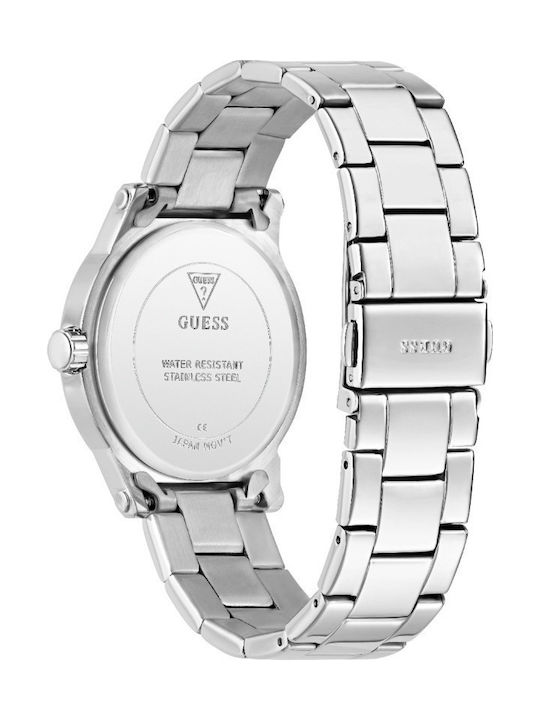 Guess Women's Watch Chronograph with Silver Metal Bracelet