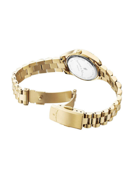 Jacques Du Manoir Damen Uhr mit Gold Metallarmband