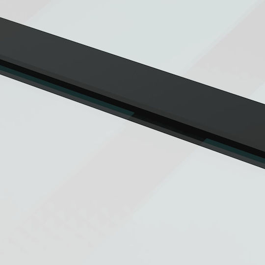 Mecanism ușă glisantă Vidaxl 76x205 cm Sticlă ESG & Aluminiu Negru