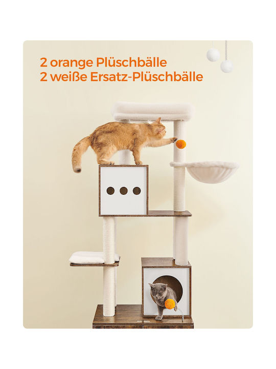 Feandrea Scratching Post Cat Trees Brown 60x1x185cm