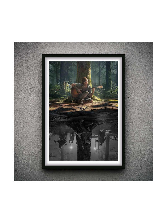 Gaming Poster Last Us Part 2 Gm2306 40cm X 50cm Μαύρο Ξύλινο Κάδρο