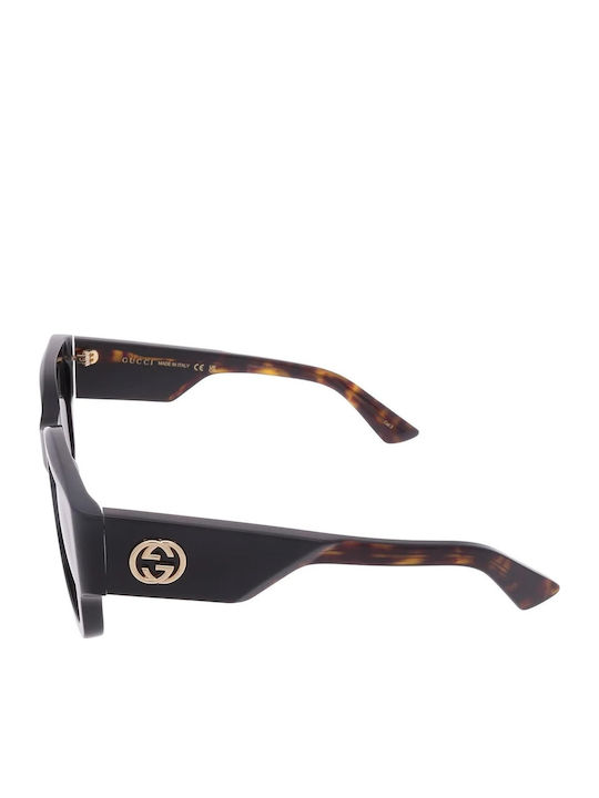 Gucci Women's Sunglasses with Black Plastic Frame and Gray Lens GG1663S 001
