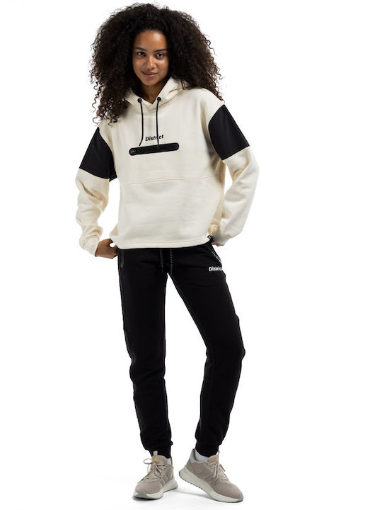 Women's Sweatshirt Hooded Ecru
