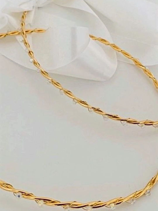 Στέφανα Γάμου Επιχρυσωμένα Κρύσταλλα Swarovski Eleni Gold